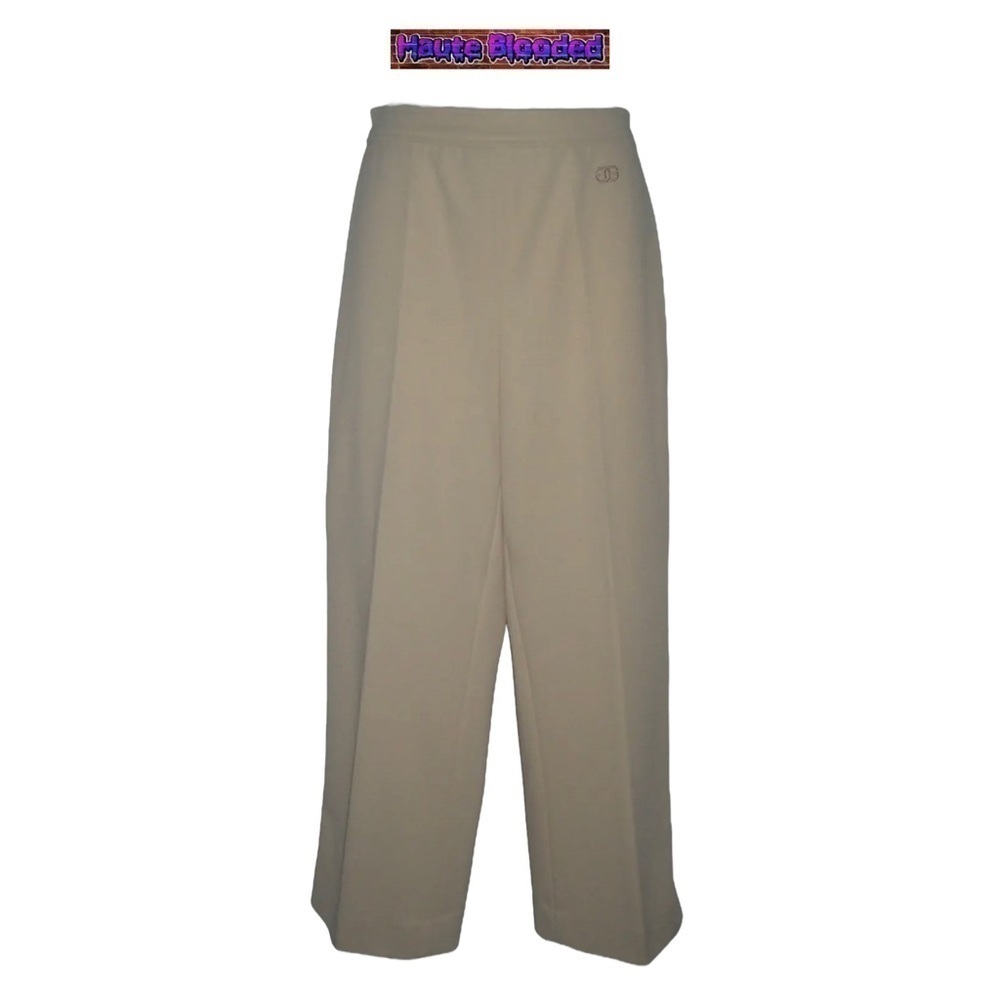 Vintage 70s Givenchy Sport Beige Striped Sweater Pants Scarf Logo Couture Petite - Picture 6 of 15